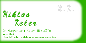 miklos keler business card